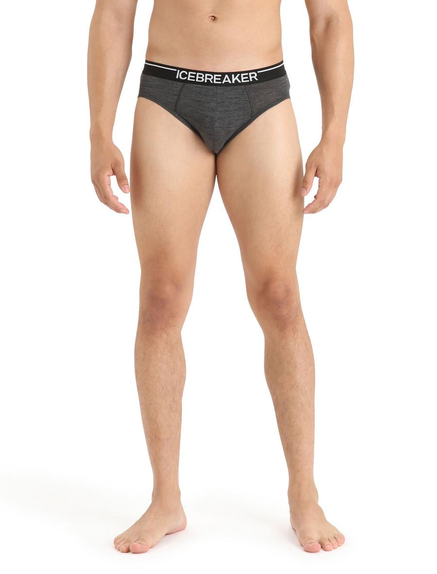 Icebreaker Merino Anatomica Briefs Miesten Alusvaatteet Mustat Harmaat | FI 1298KORI